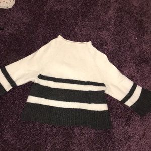 White and gray sweater